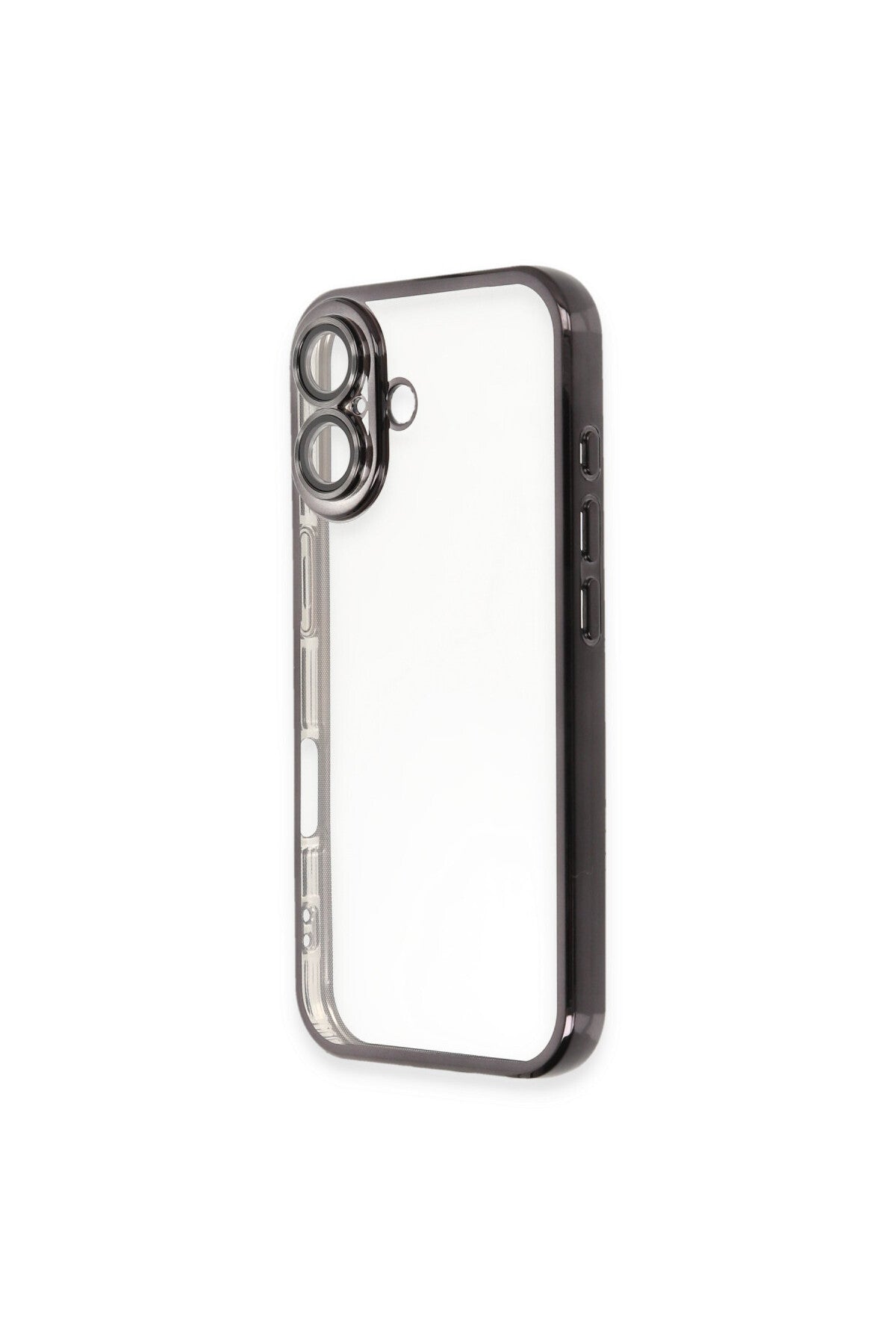 Apple iPhone 16 Uyumlu Kılıf Lensli Silikon - Siyah