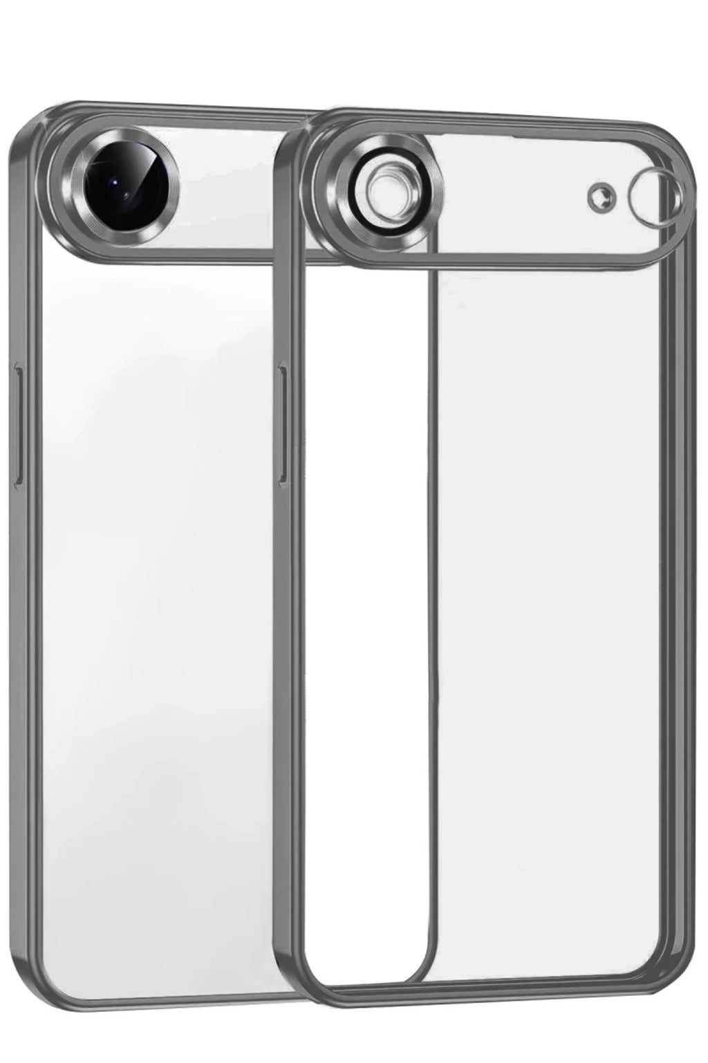 Apple iPhone 17 Air Uyumlu Lensli Silikon - Titan Gri