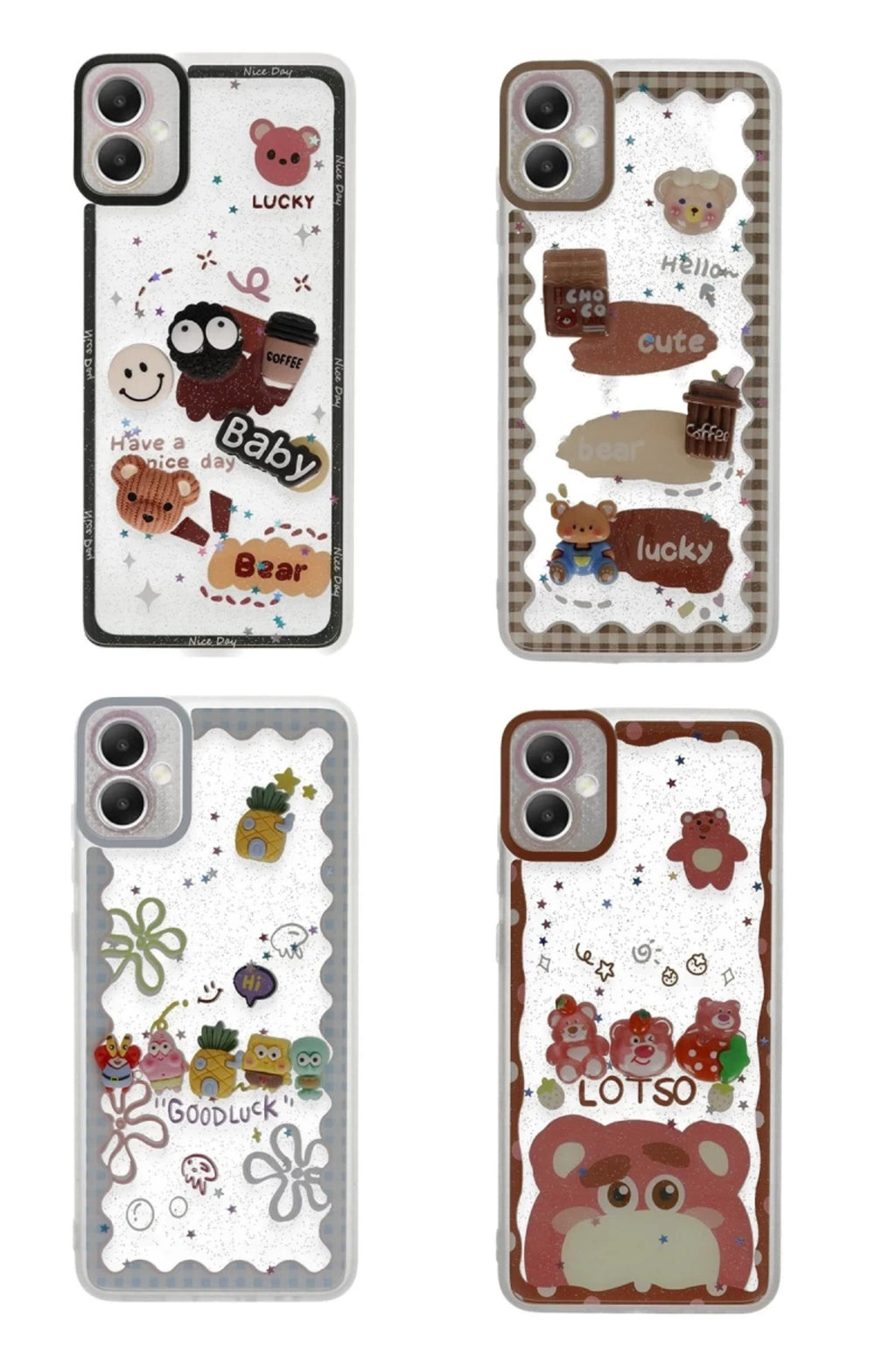 Samsung Galaxy A05 Uyumlu Kılıf Sweet Desenli Silikon Kapak - Şeffaf