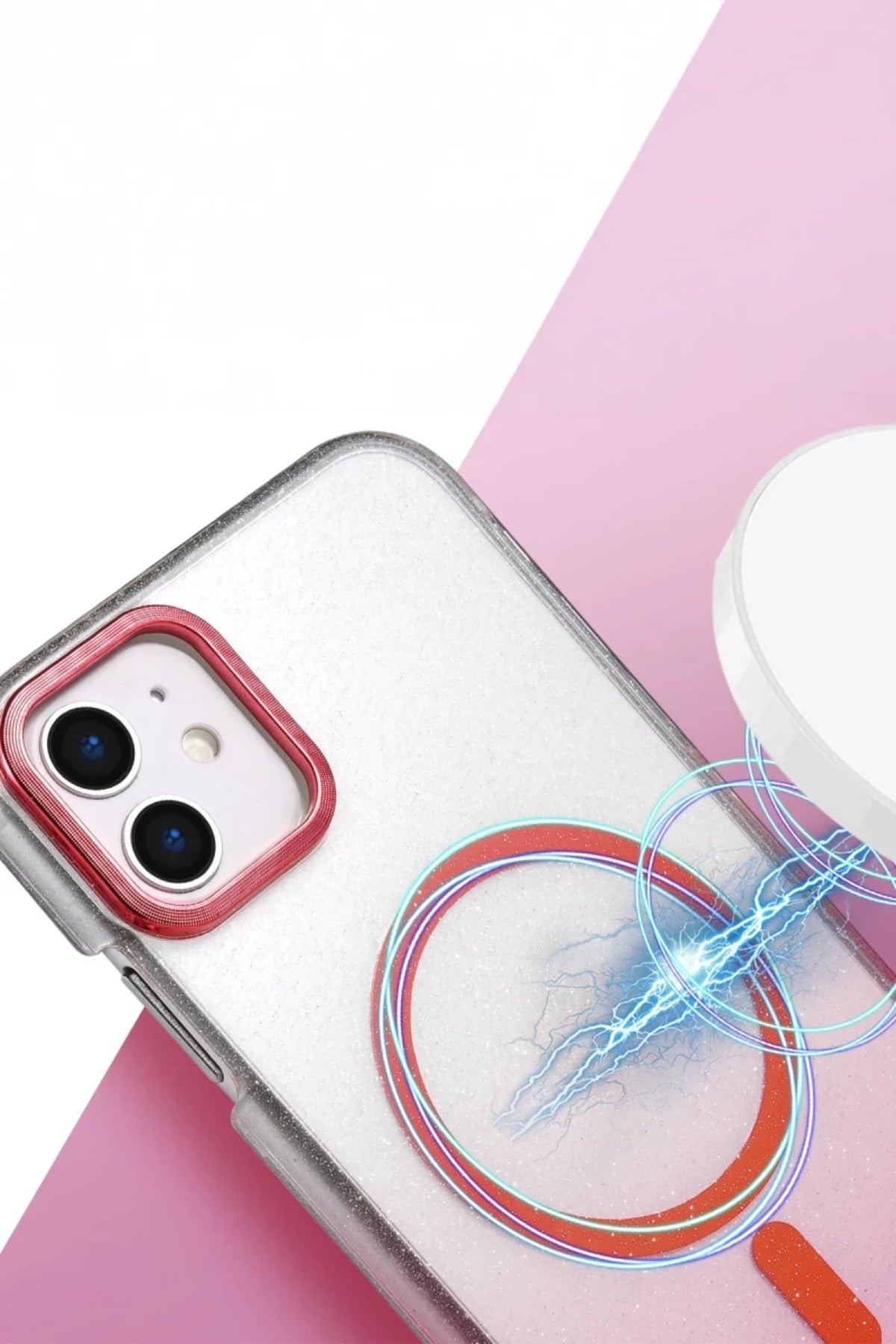 Apple iPhone 12 Uyumlu Glossy Magsafe Kapak - Çöl Titanyum