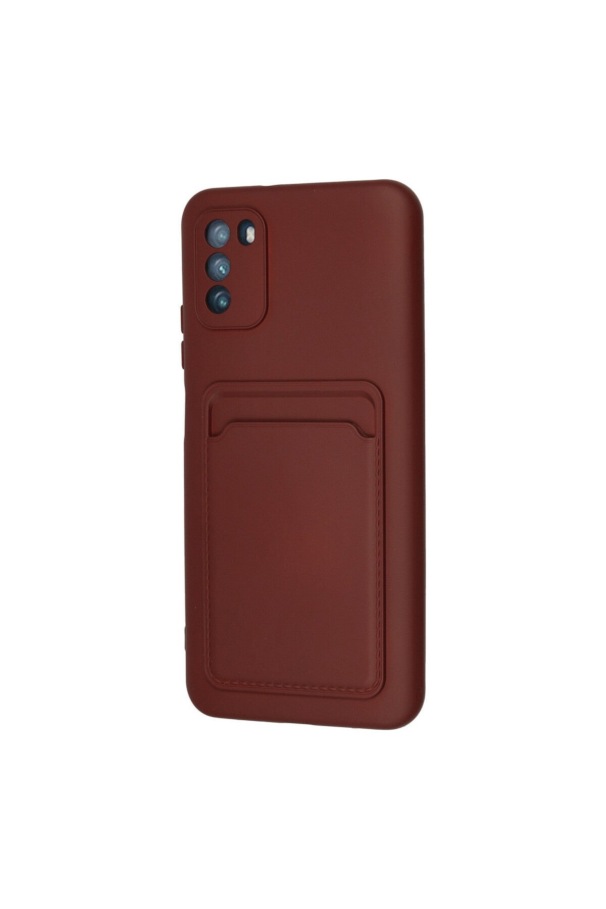 Xiaomi Pocophone M3 Kılıf Kelvin Kartvizitli Silikon - Bordo