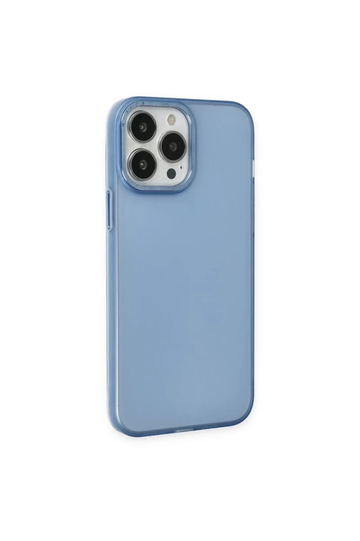 Apple iPhone 14 Pro Max Uyumlu Kılıf Modos Metal Kapak - Mavi