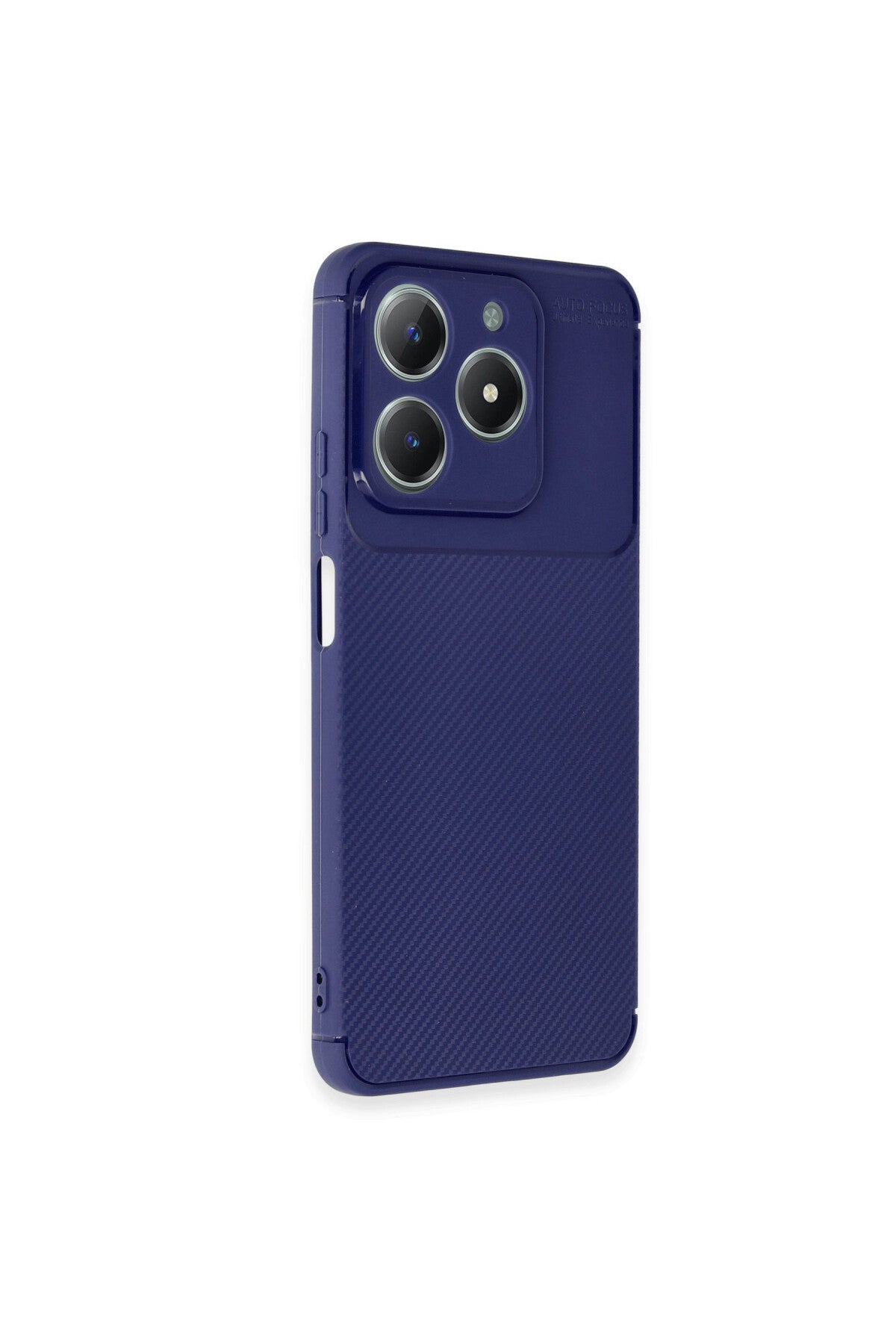 Realme C61 Uyumlu Kılıf Auto Focus Karbon Kapak - Lacivert