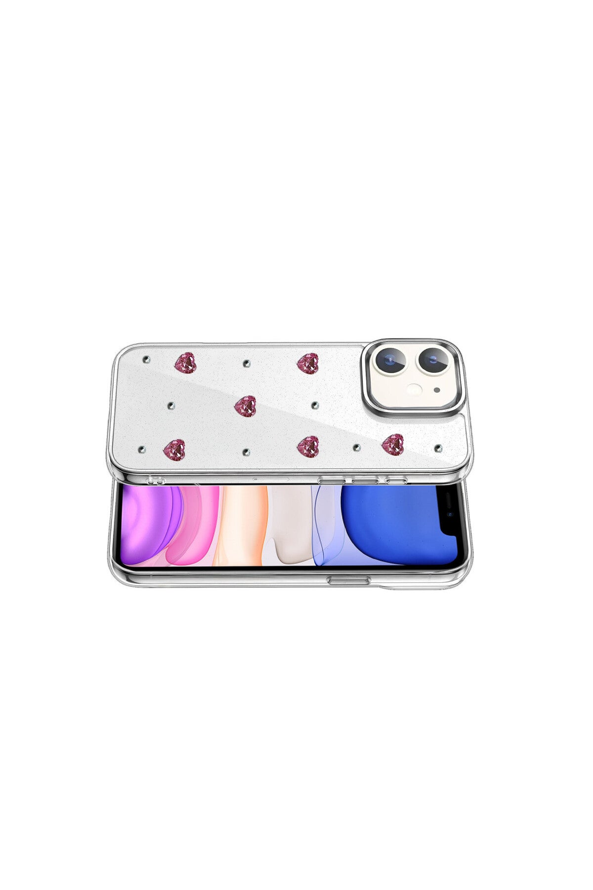 Apple iPhone 12 Uyumlu Fiyonk Desenli Kapak - Desen 3