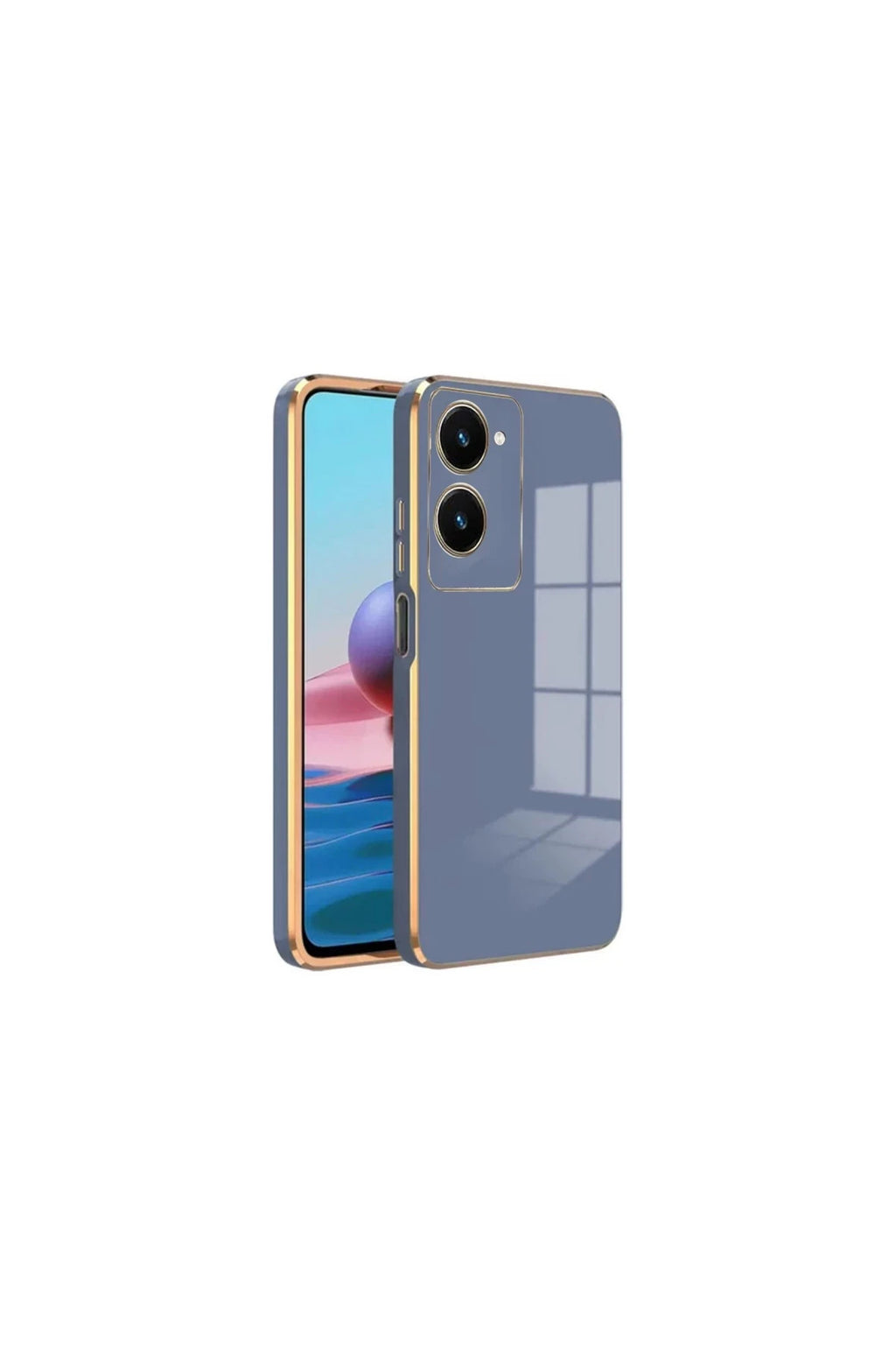 Vivo Y18 Uyumlu Kılıf Volet Silikon - Mavi