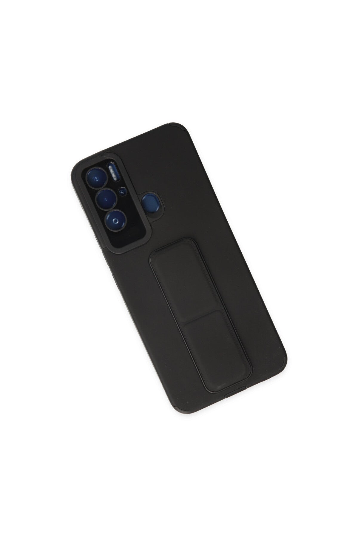 Tecno Pova Neo Kılıf Mega Standlı Silikon - Siyah