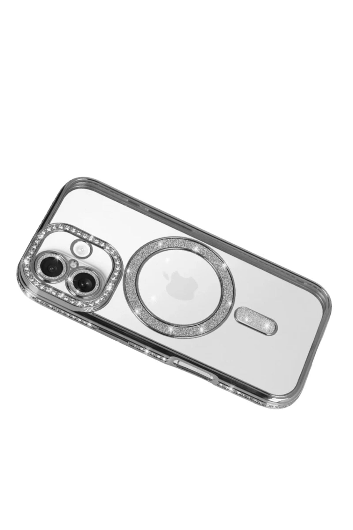Apple iPhone 17 Uyumlu Joke Simli Magneticsafe Kılıf - Gümüş