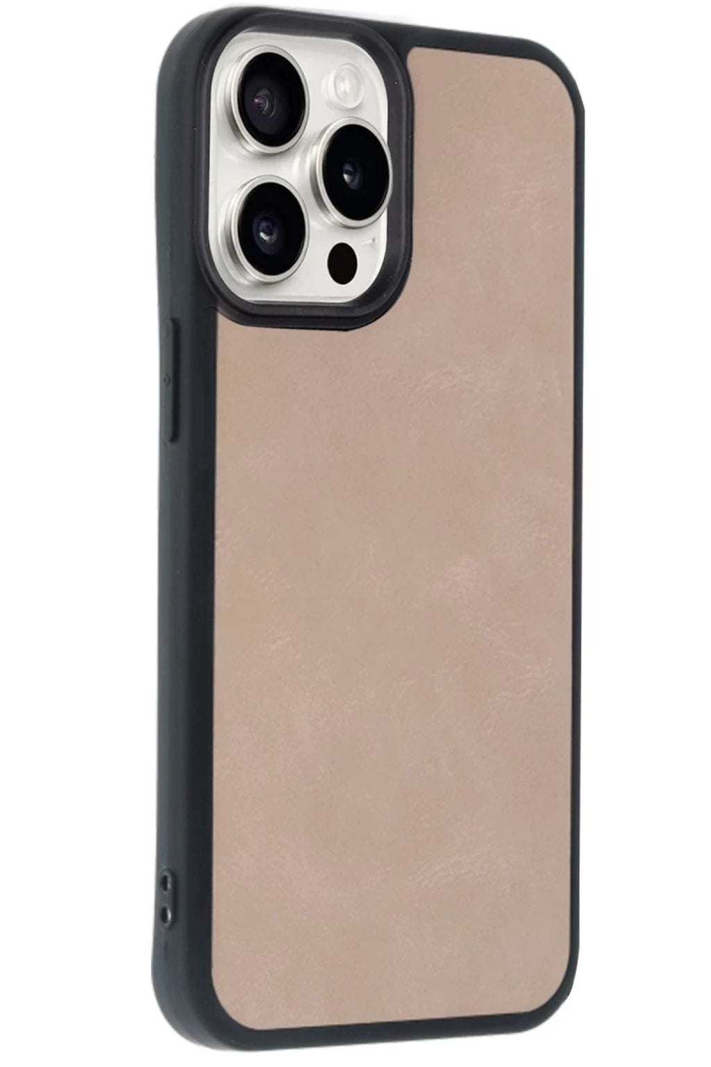 Apple iPhone 14 Pro Max Uyumlu Kılıf Aras Deri Kapak - Pudra