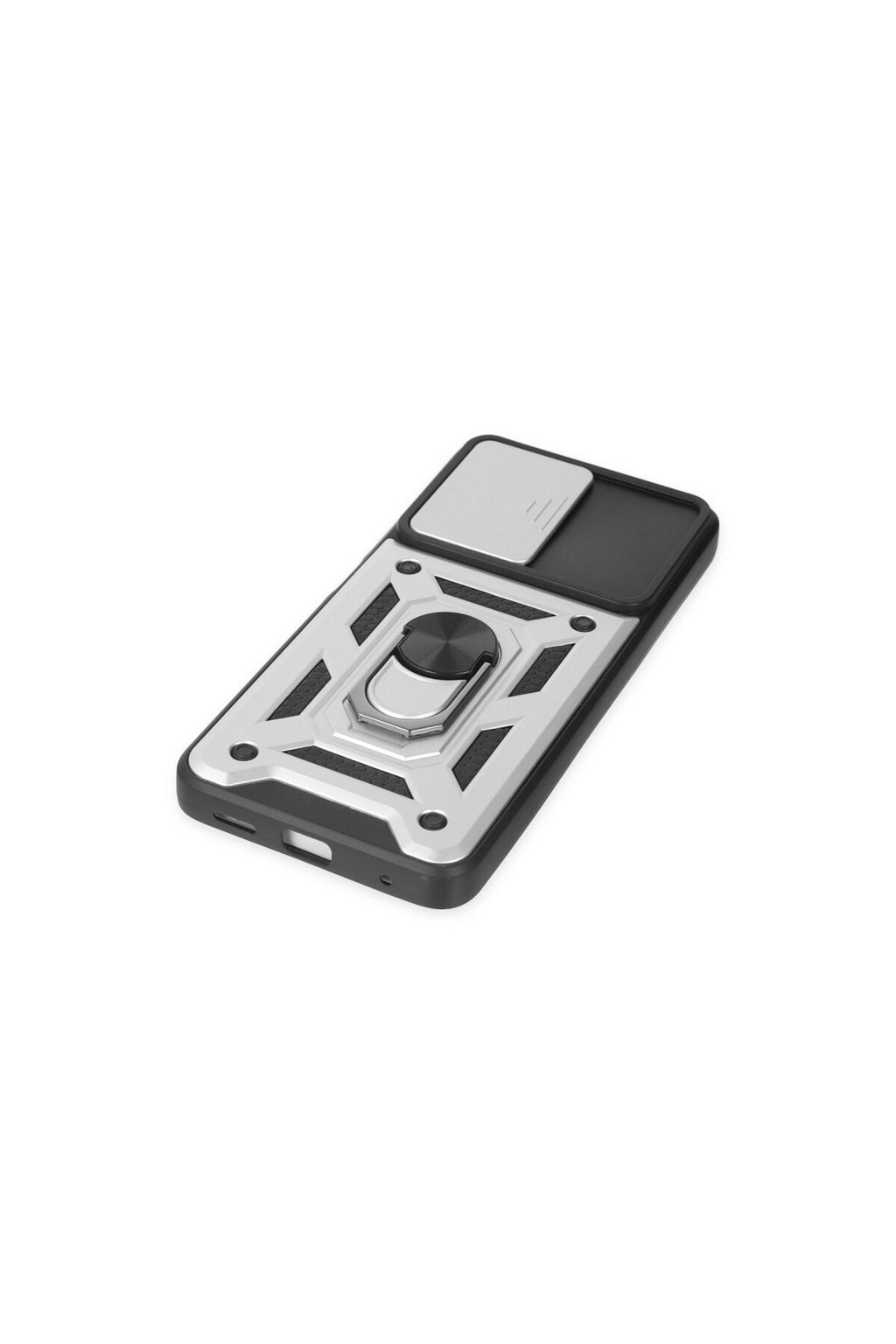 Poco X3 GT Kılıf Pars Lens Yüzüklü Silikon - Gümüş