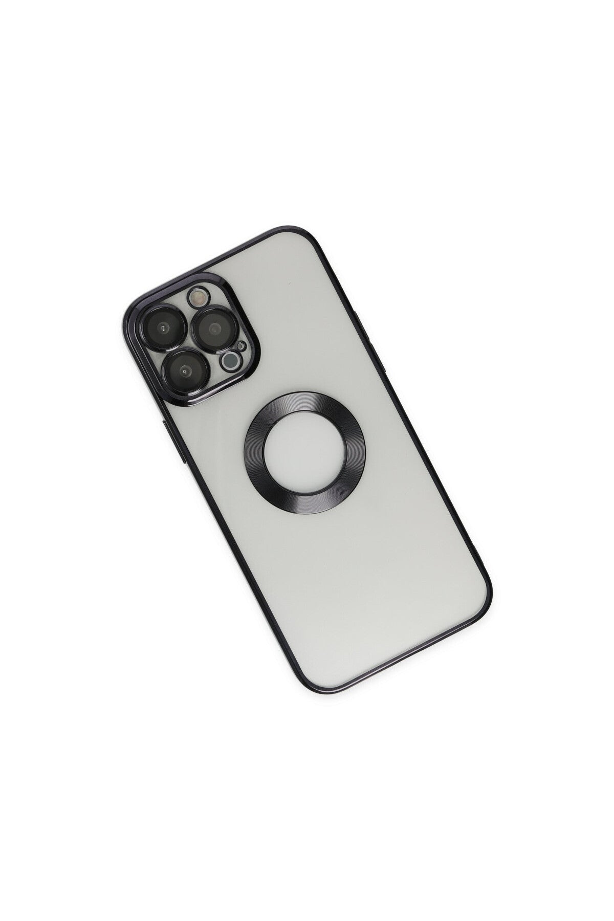 Apple iPhone 14 Pro Uyumlu Kılıf Slot Silikon - Siyah