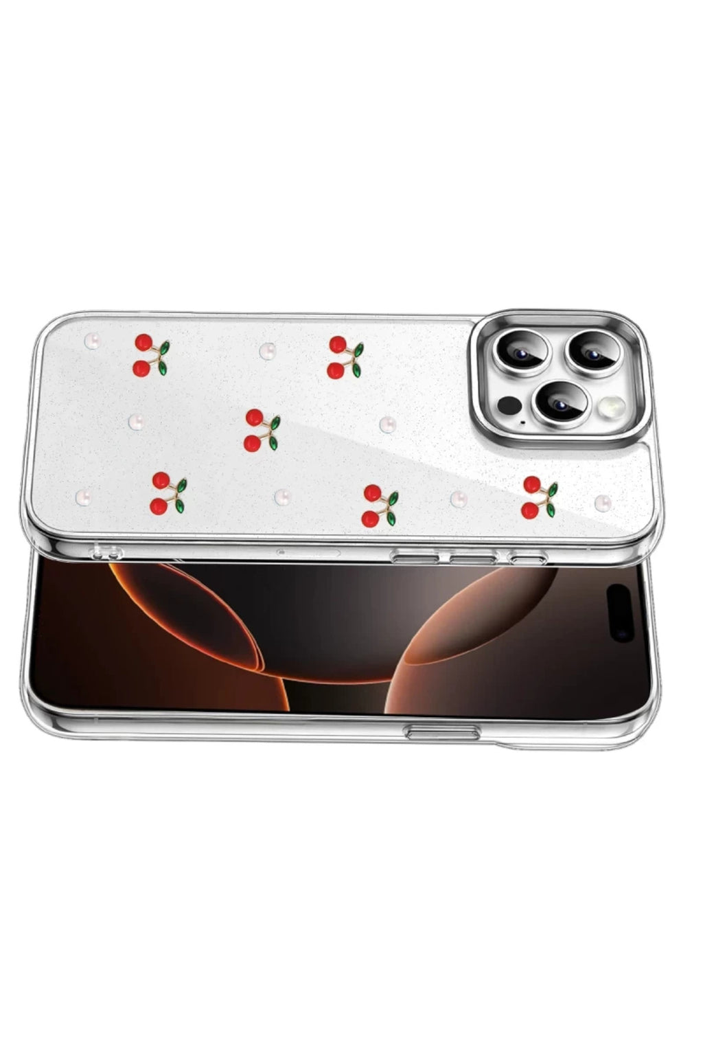 Apple iPhone 15 Pro Uyumlu Fiyonk Desenli Kapak - Desen 9
