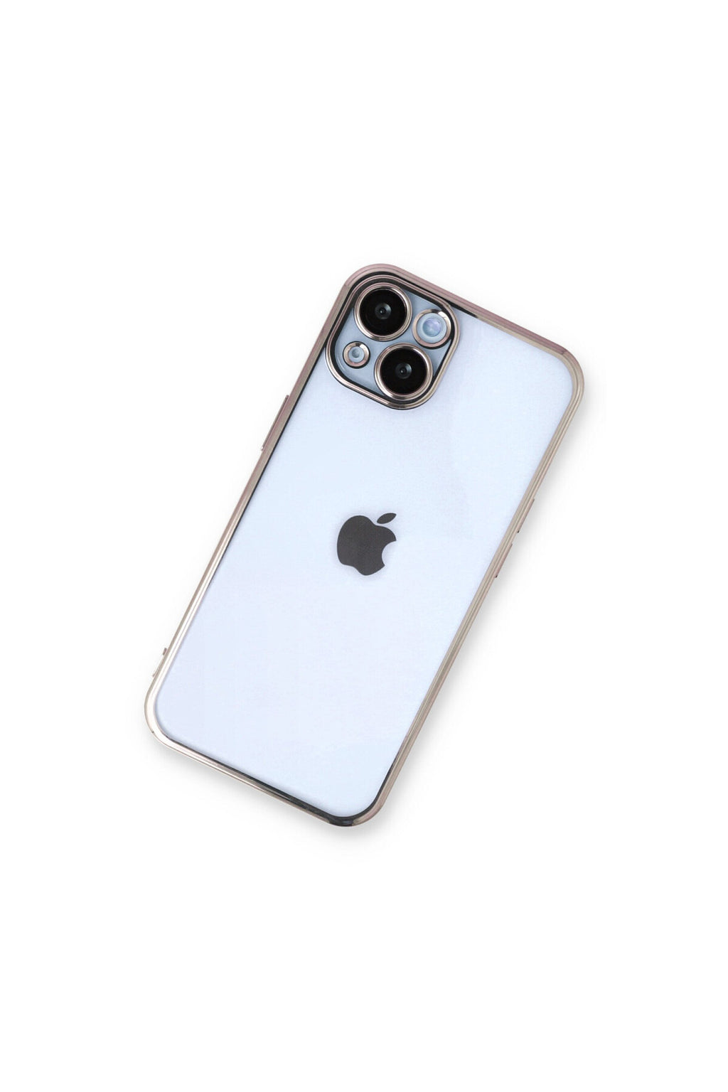 Apple iPhone 14 Plus Uyumlu Kılıf Lensli Silikon - Gold