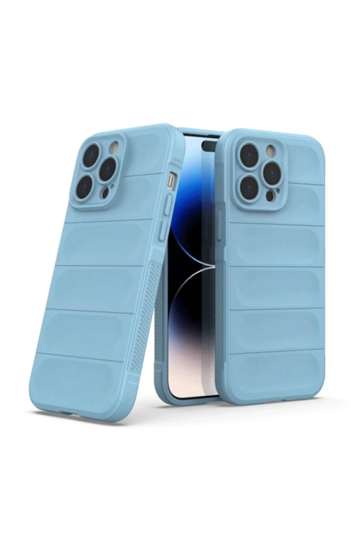 Apple iPhone 15 Pro Max Uyumlu Kılıf Optimum Silikon - Sky Blue
