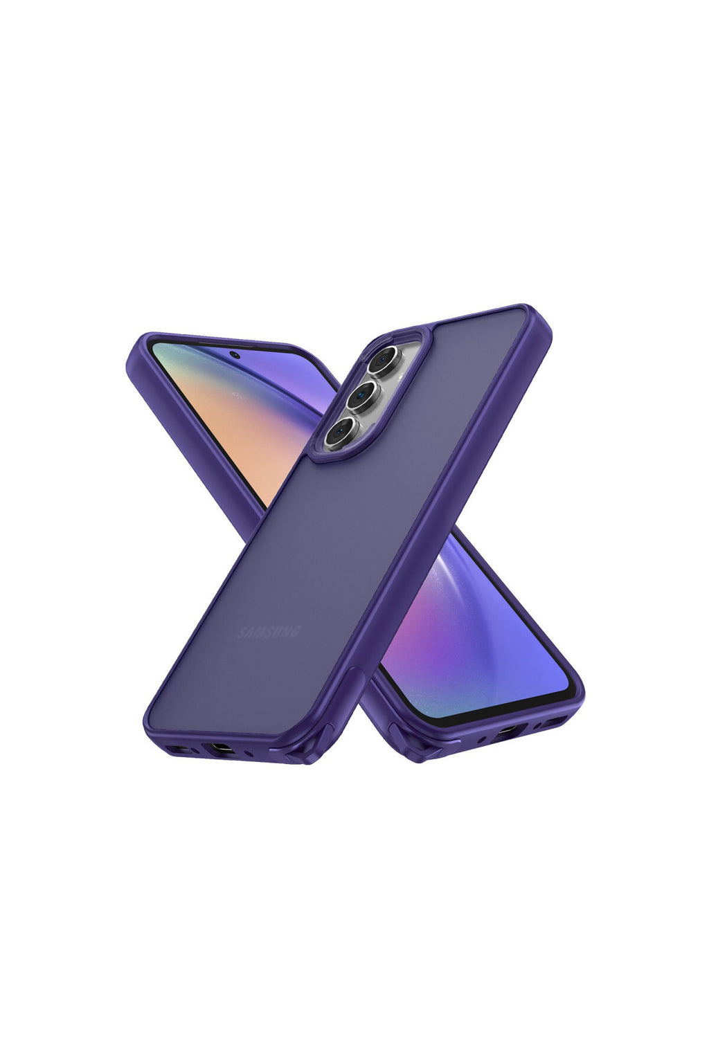 Samsung Galaxy A05S Uyumlu Kılıf Elegant Kapak - Derin Mor
