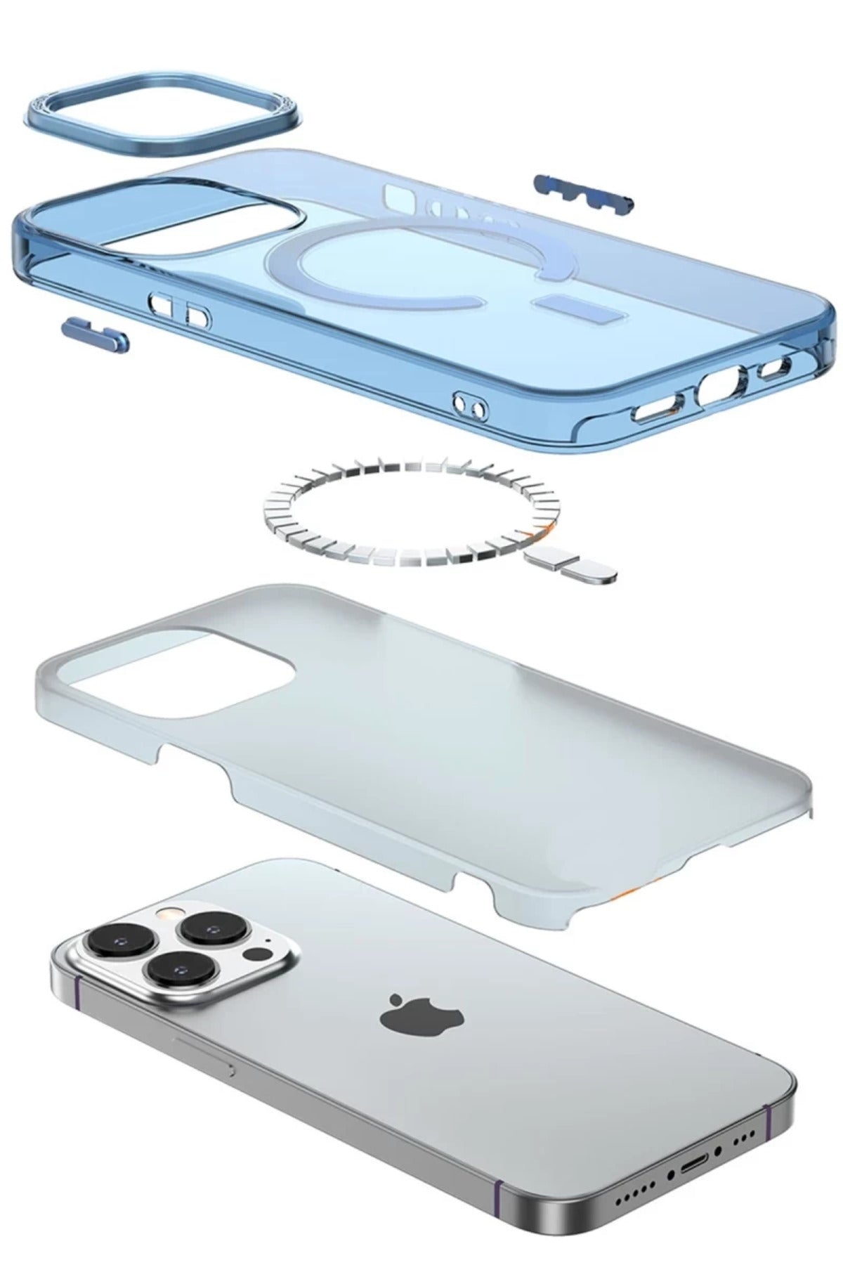 Apple iPhone 14 Pro Uyumlu Kılıf Troy Magsafe Kapak - Sarı