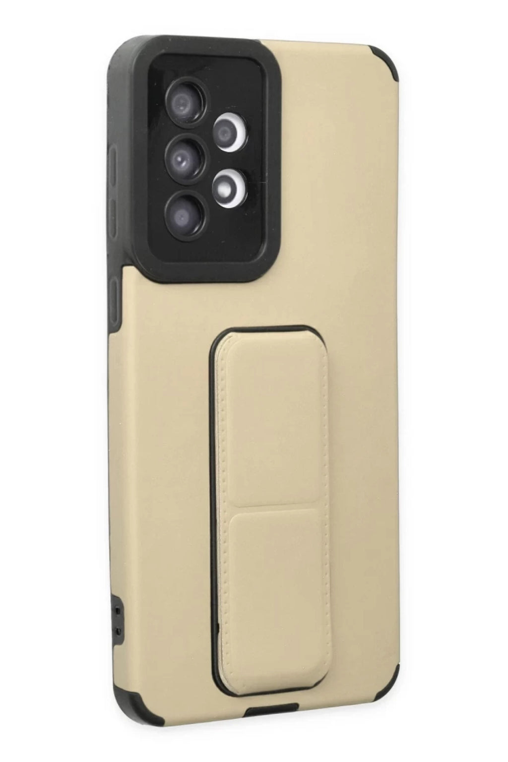 Samsung Galaxy A33 5G Uyumlu Kılıf Mega Standlı Silikon - Gold