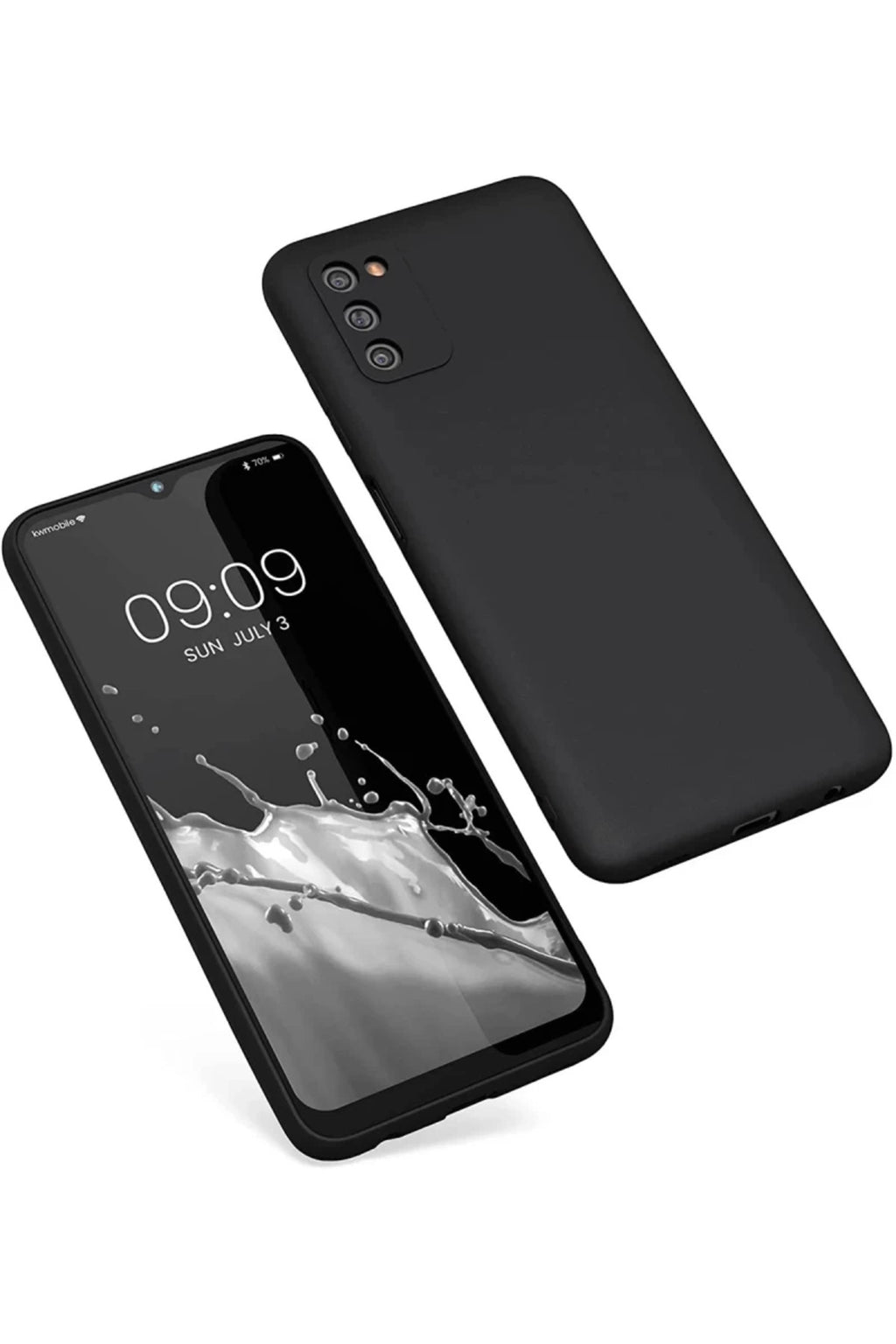 Samsung Galaxy A03S Uyumlu Kılıf First Silikon - Siyah