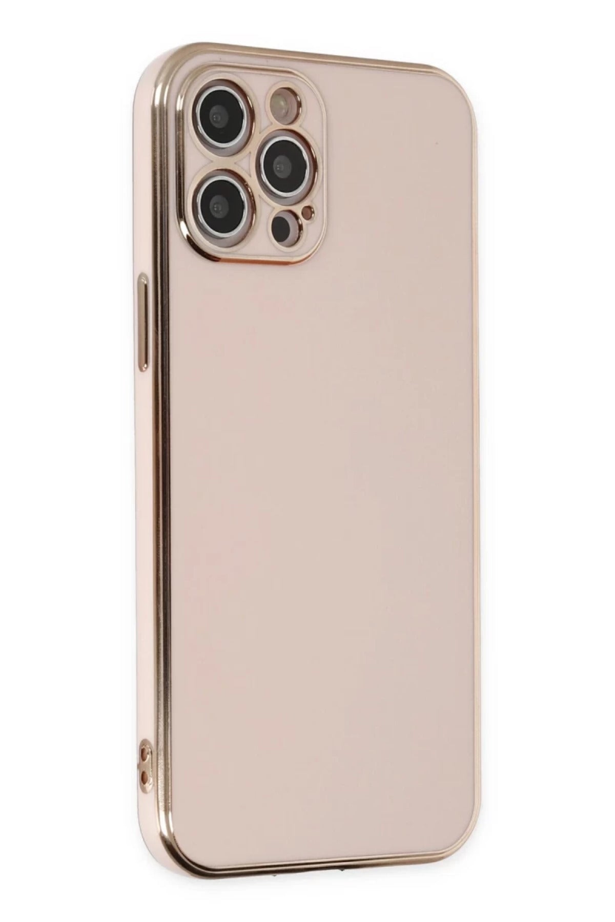 Apple iPhone 12 Pro Max Uyumlu Kılıf Volet Silikon - Pembe