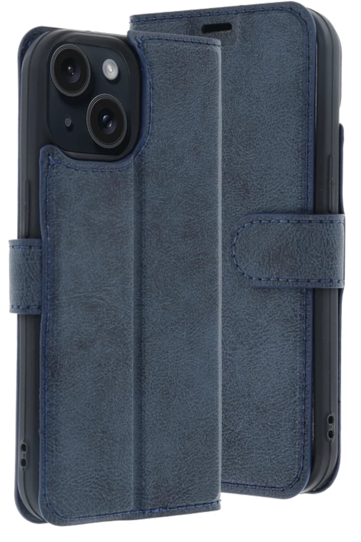 Apple iPhone 15 Uyumlu Trend S Plus Kapaklı Kılıf - Lacivert