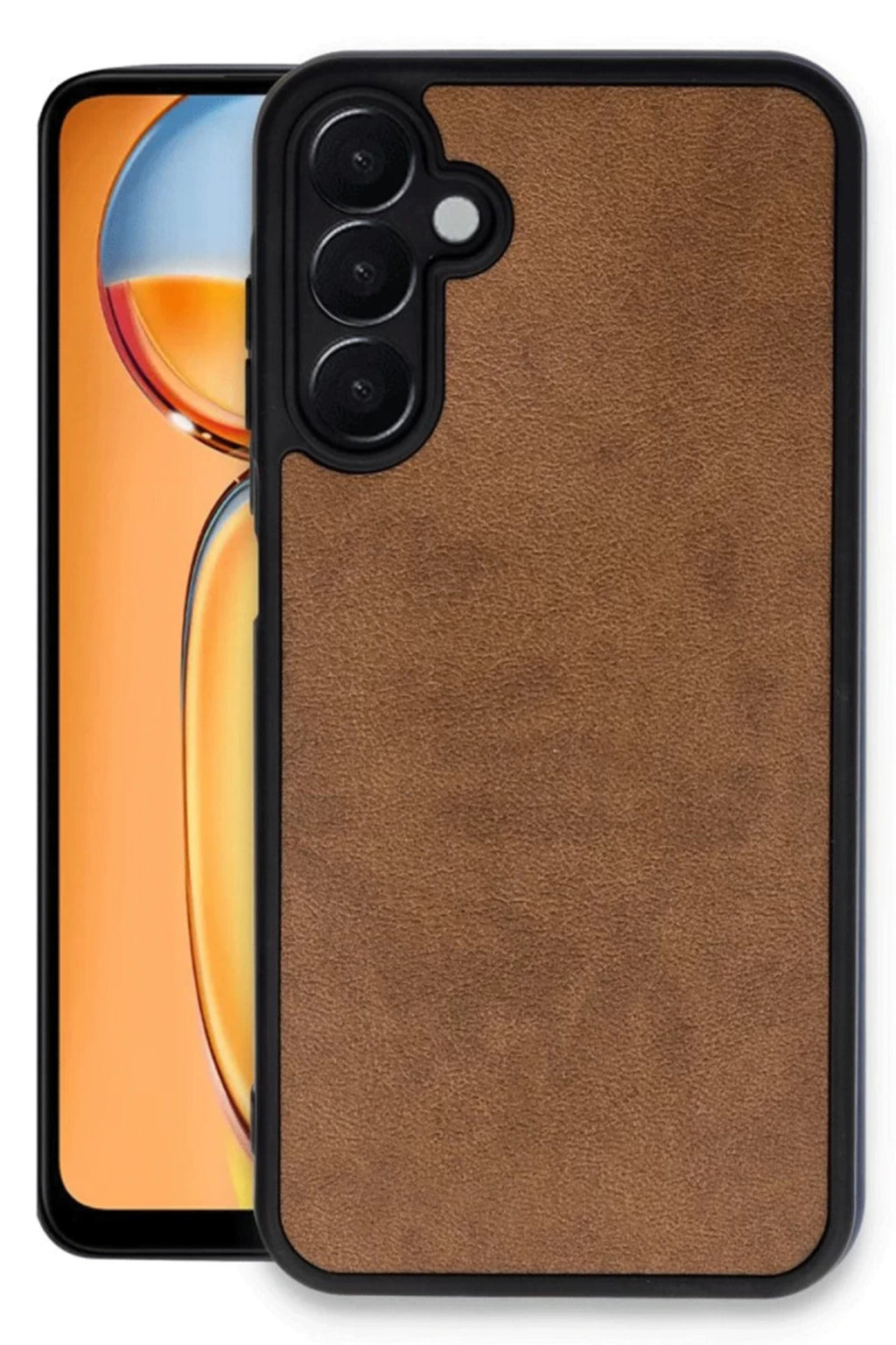 Samsung Galaxy A36 Uyumlu Kılıf Aras Deri Kapak - Taba