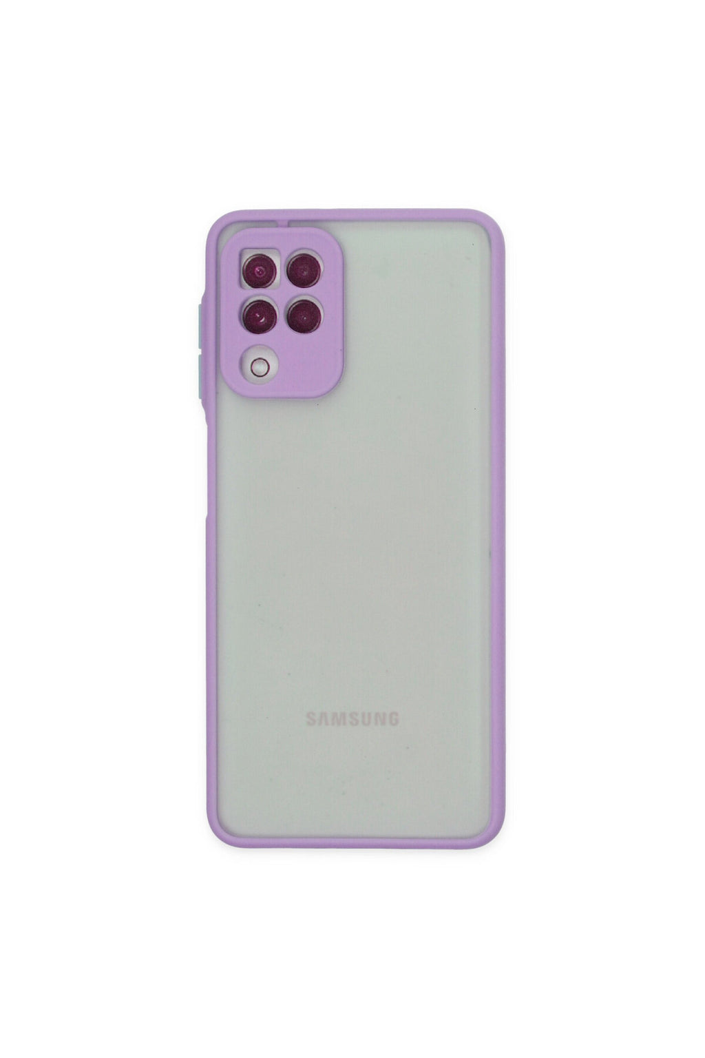Samsung Galaxy A22 Uyumlu Kılıf Montreal Silikon Kapak - Mor