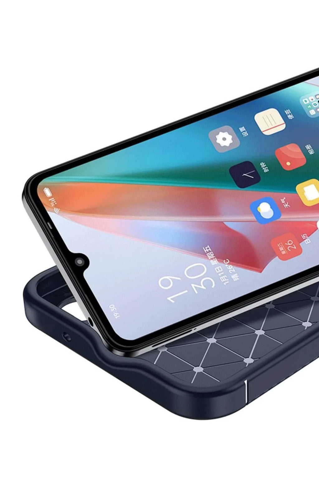 Honor Magic 7 Lite Uyumlu Kılıf Auto Focus Karbon Kapak - Lacivert