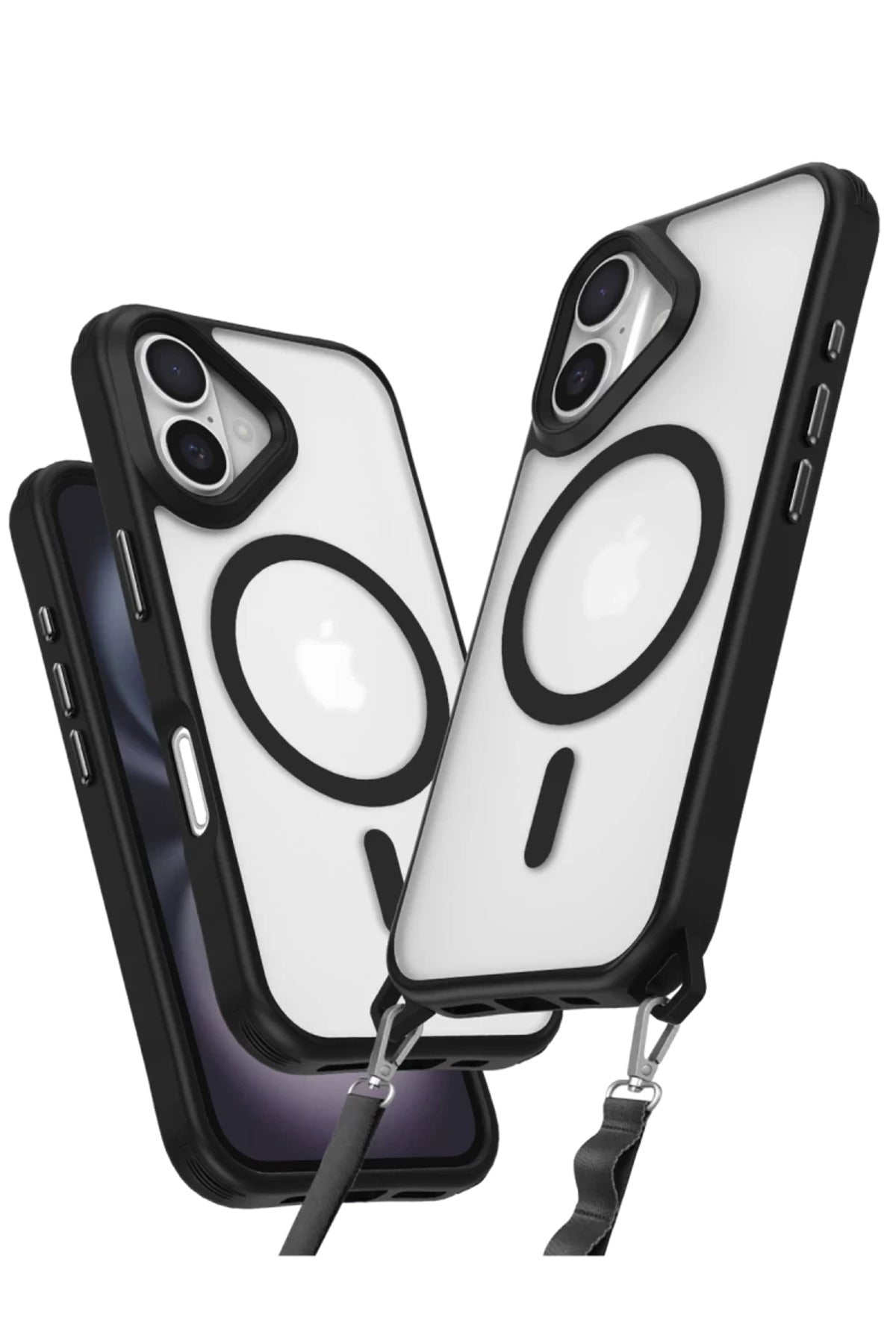 Apple iPhone 16 Uyumlu Kılıf Enka Magsafe Silikon Kılıf - Siyah