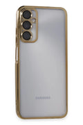 Samsung Galaxy A05S Uyumlu Kılıf Lensli Silikon - Gold