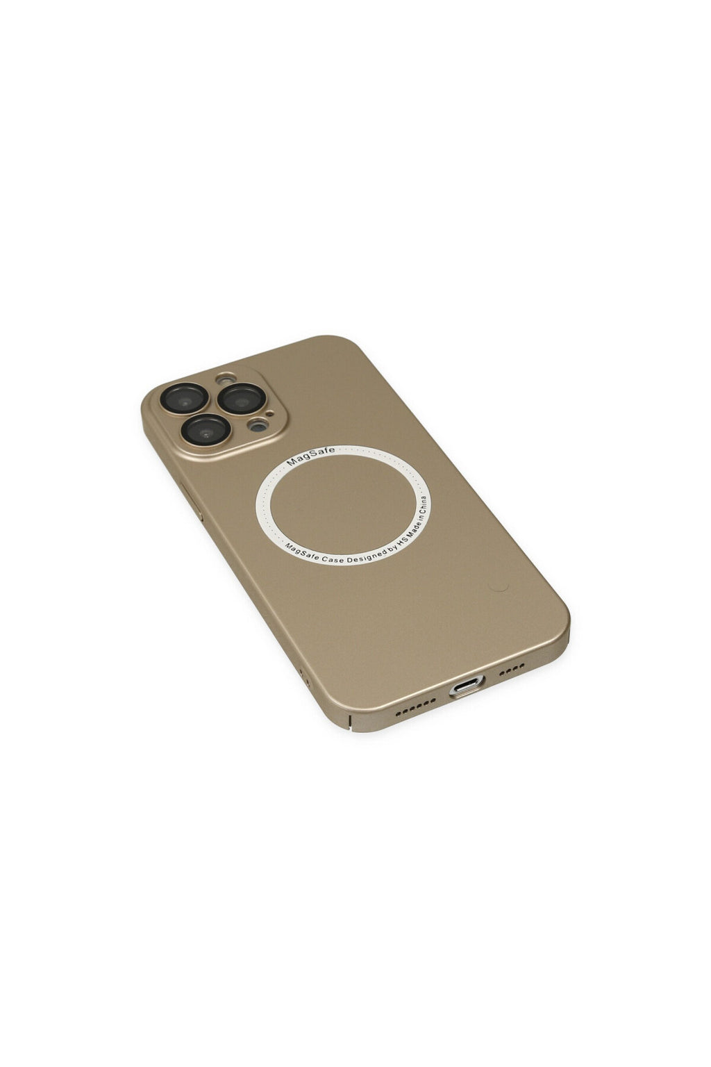 Apple iPhone 13 Pro Uyumlu Kılıf Jack Magneticsafe Lens Silikon - Gold