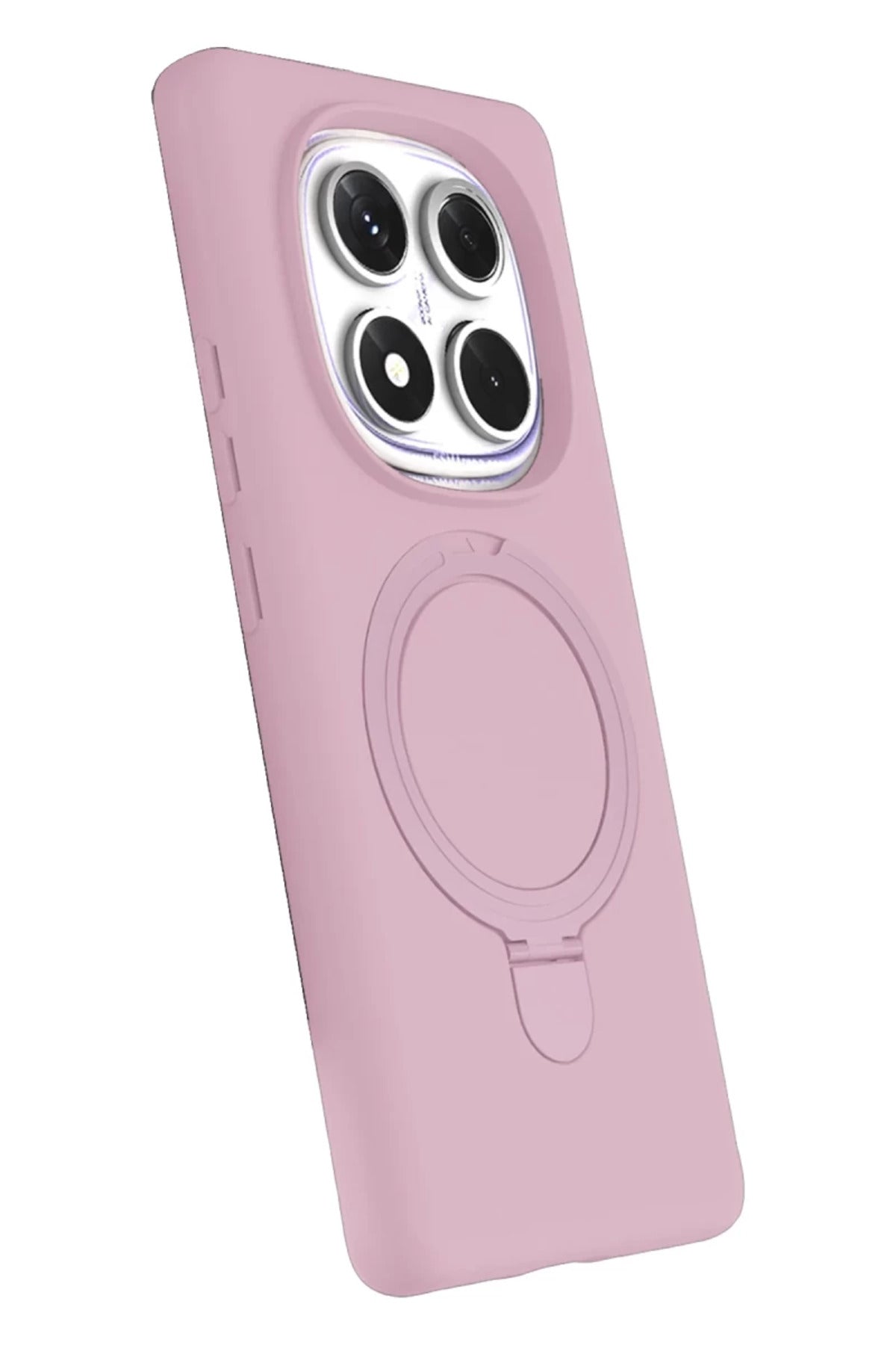 Xiaomi Redmi Note 14 Pro 5G Uyumlu Regal Magsafe Standlı Kapak - Açık Pembe