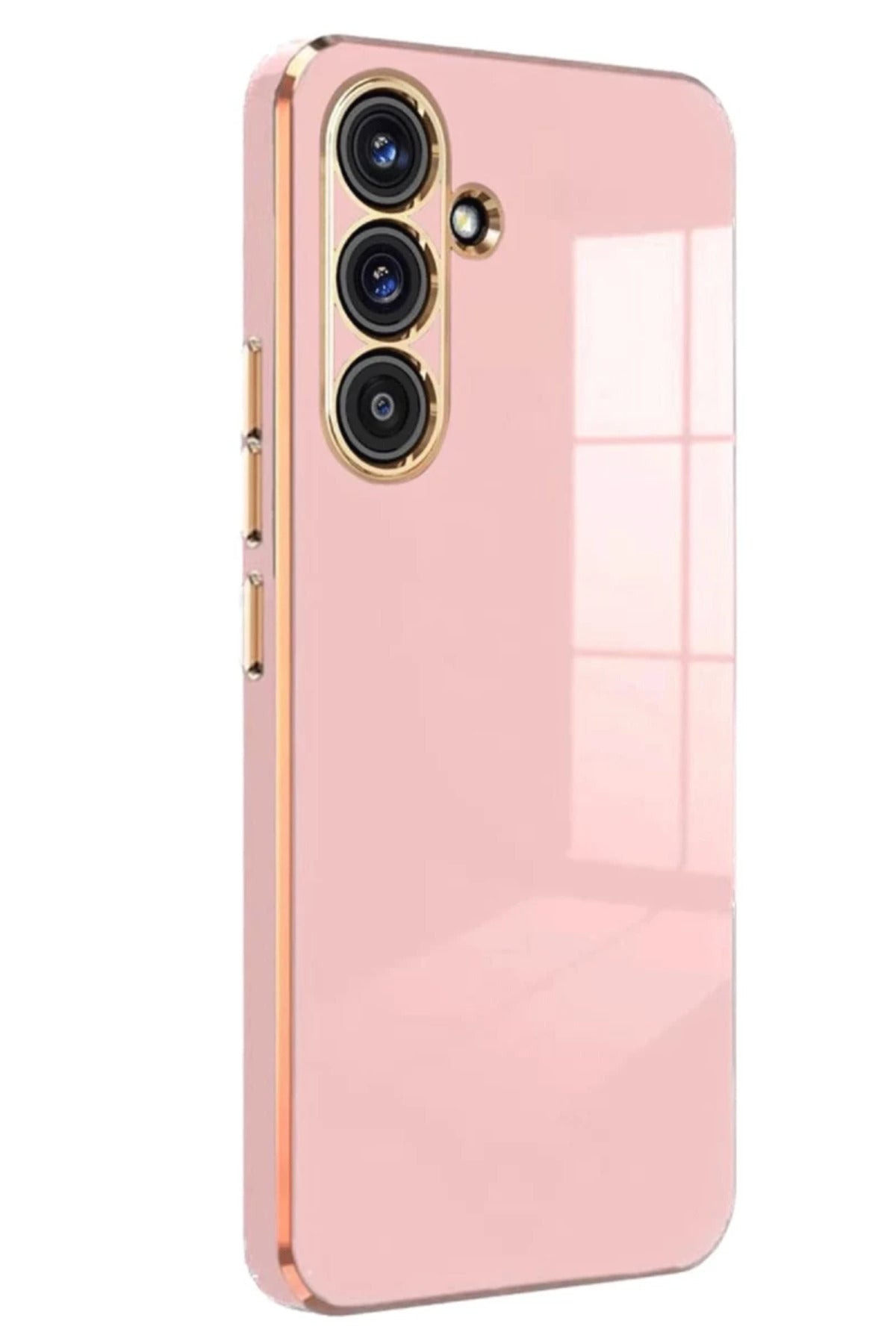 Samsung Galaxy S25 Plus Uyumlu Kılıf Volet Silikon - Pembe