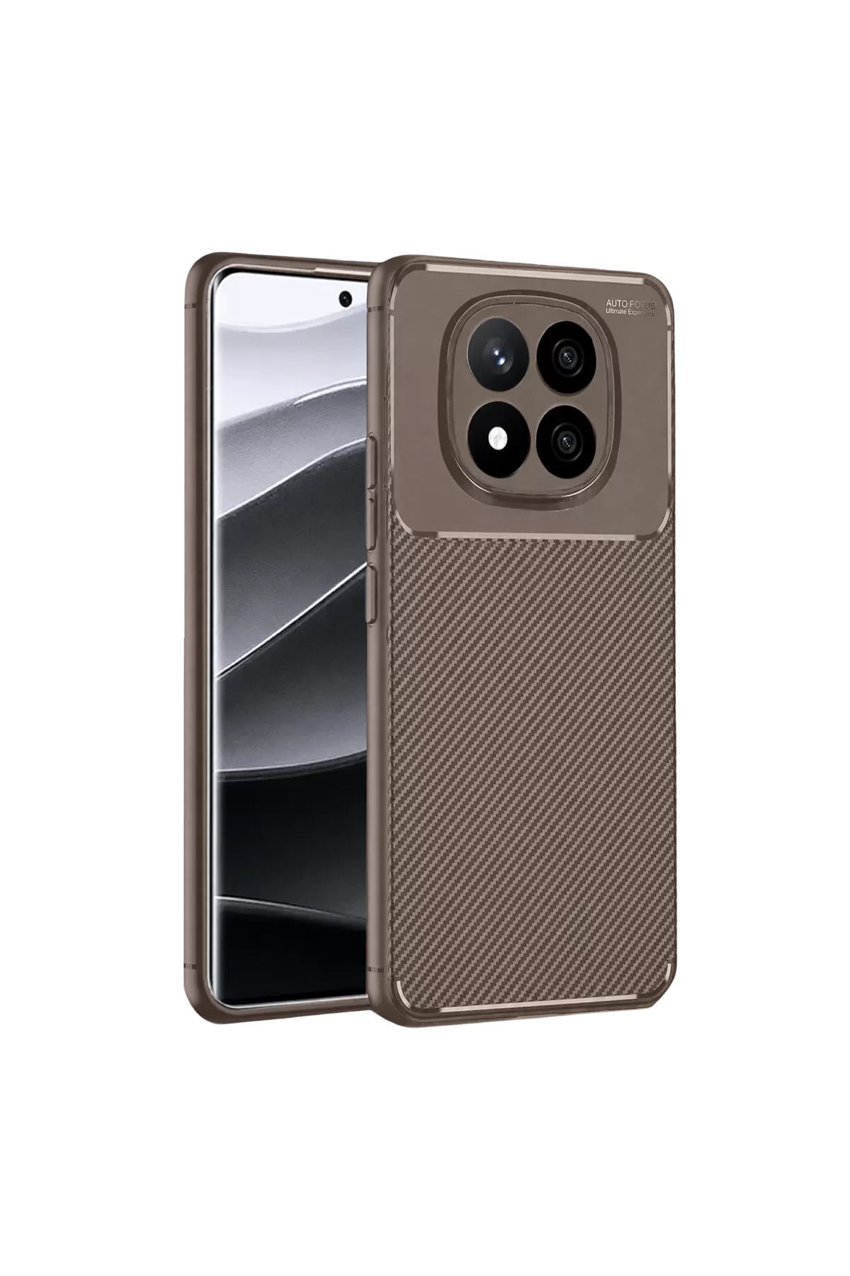 Xiaomi Redmi Note 14 Pro 4G Uyumlu Kılıf Auto Focus Karbon Kapak - Gri