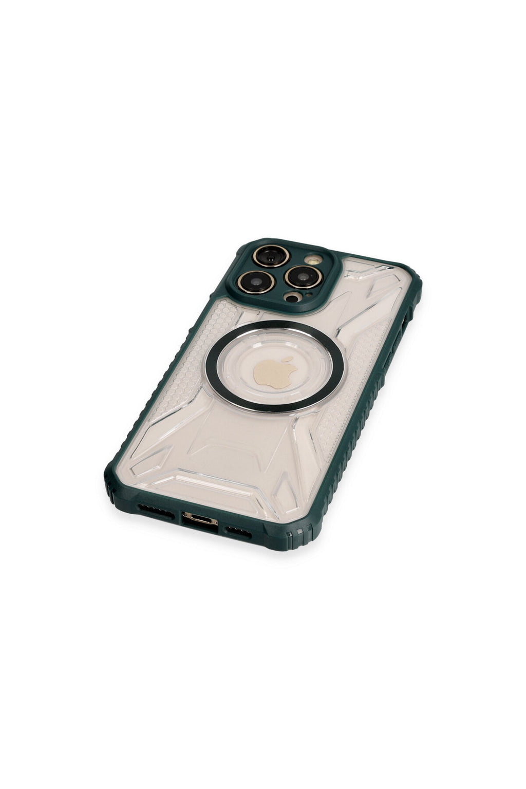 Apple iPhone 14 Pro Max Uyumlu Kılıf Prag Magneticsafe Kapak - Koyu Yeşil