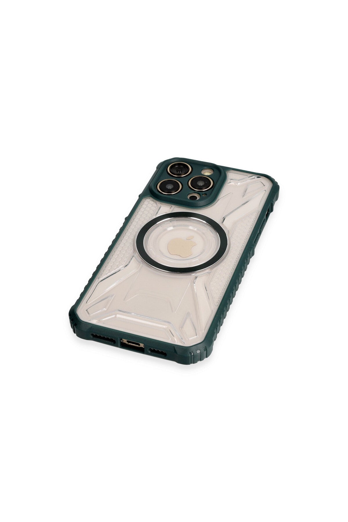 Apple iPhone 14 Pro Max Uyumlu Kılıf Prag Magneticsafe Kapak - Koyu Yeşil