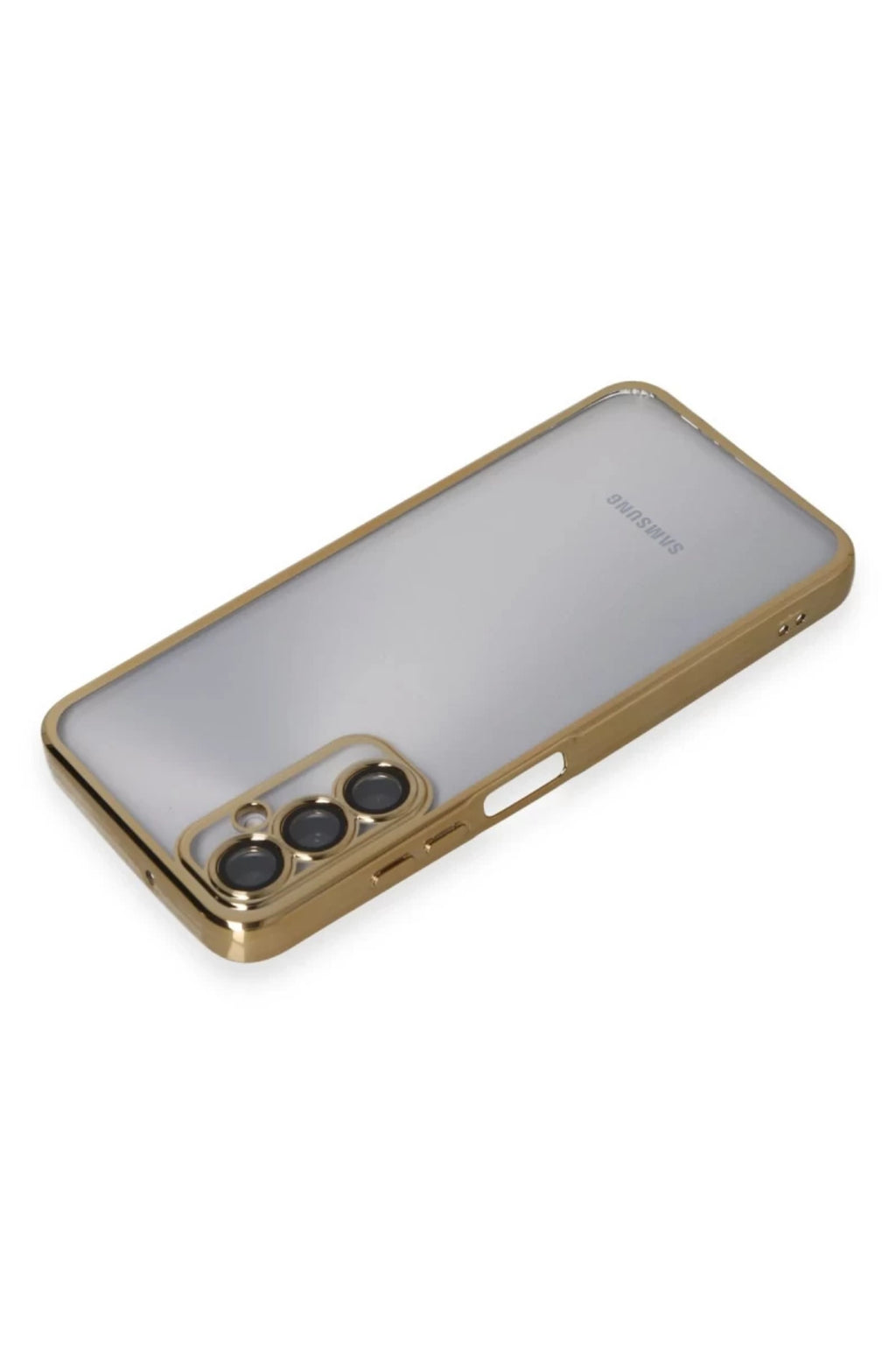 Samsung Galaxy A05S Uyumlu Kılıf Lensli Silikon - Gold