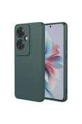 Oppo Reno 11F Uyumlu Kılıf First Silikon - Koyu Yeşil