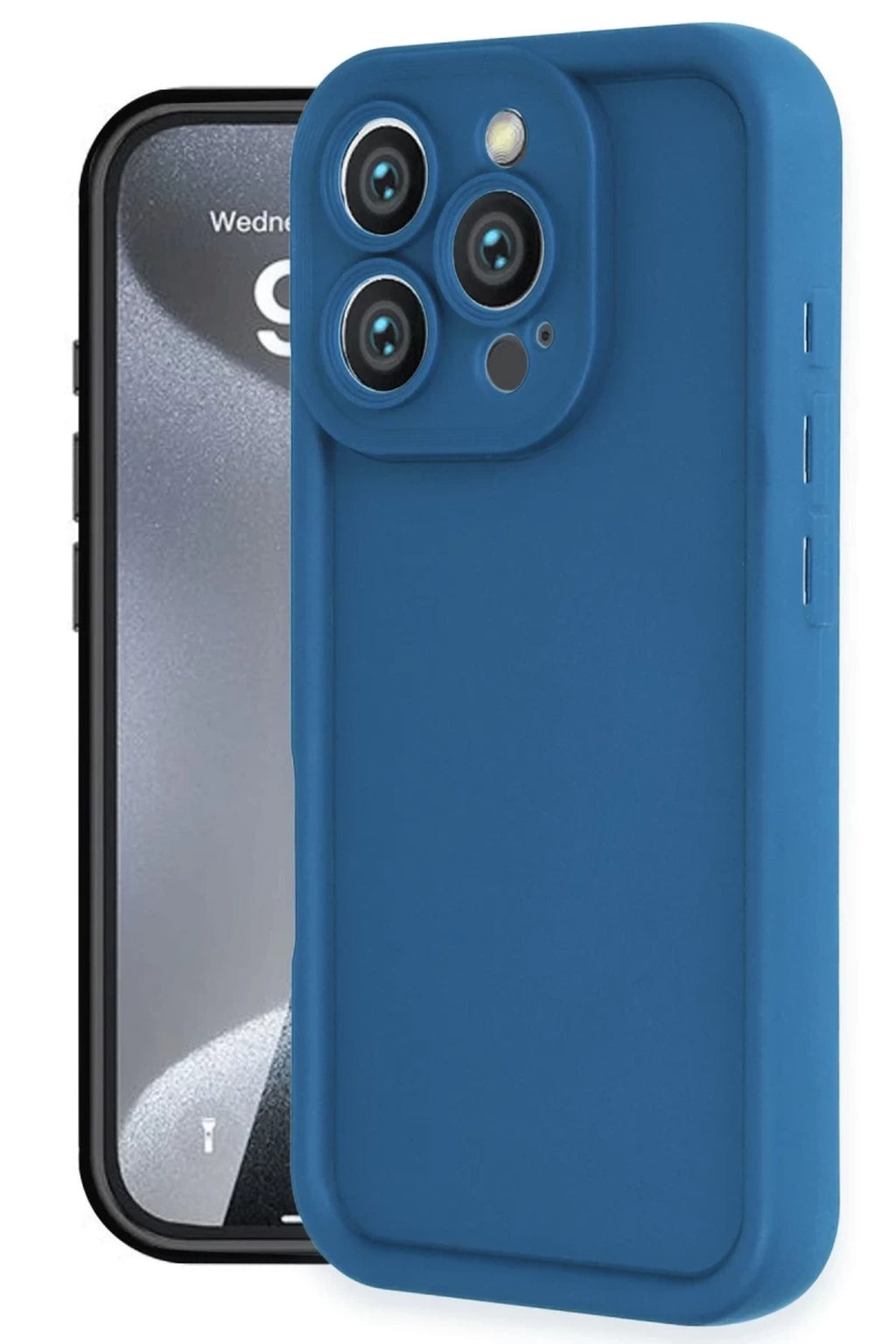 Apple iPhone 16 Pro Uyumlu Kılıf Viera Silikon - Mavi