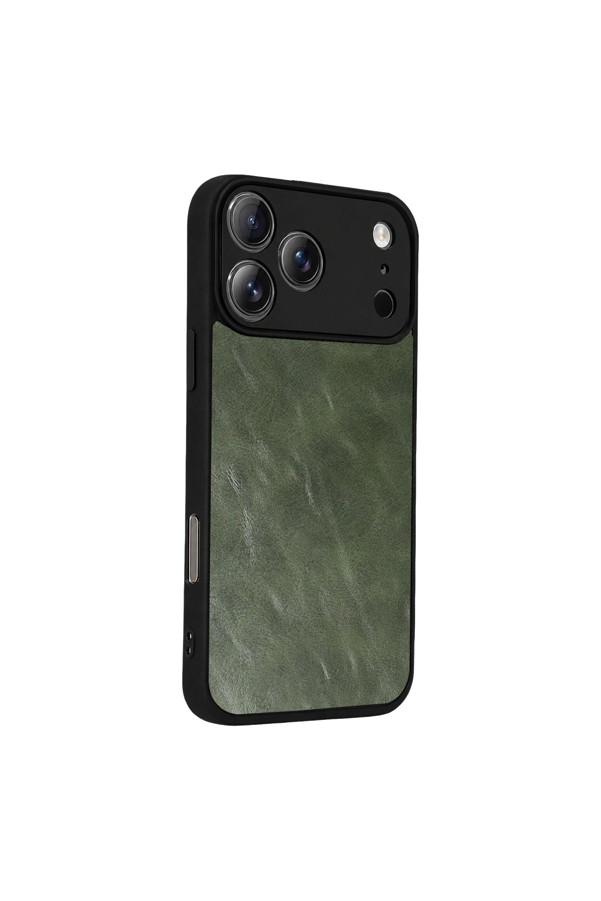 Apple iPhone 17 Pro Uyumlu Aras Deri Kapak - Yeşil