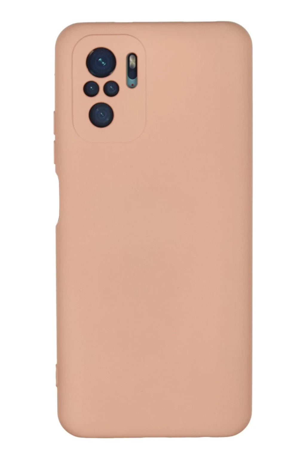 Xiaomi Redmi Note 10 Uyumlu Kılıf Nano içi Kadife Silikon - Pudra