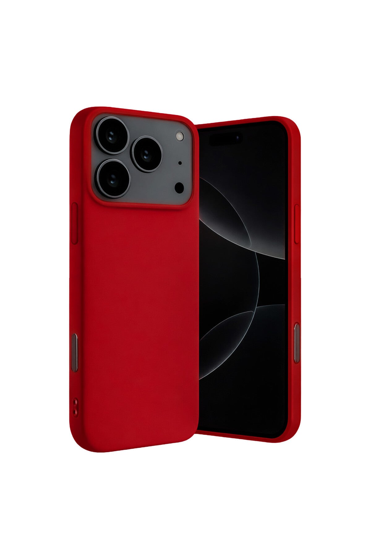 Apple iPhone 17 Pro Max Uyumlu Nano içi Kadife Silikon - Kırmızı