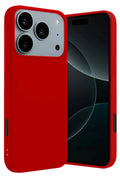 Apple iPhone 17 Pro Max Uyumlu First Silikon - Kırmızı