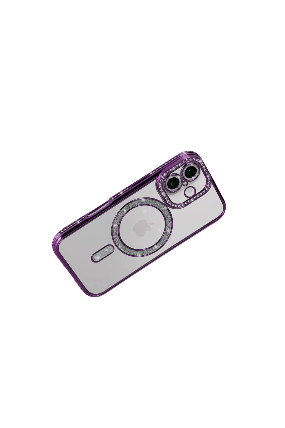 Apple iPhone 17 Uyumlu Joke Simli Magneticsafe Kılıf - Derin Mor