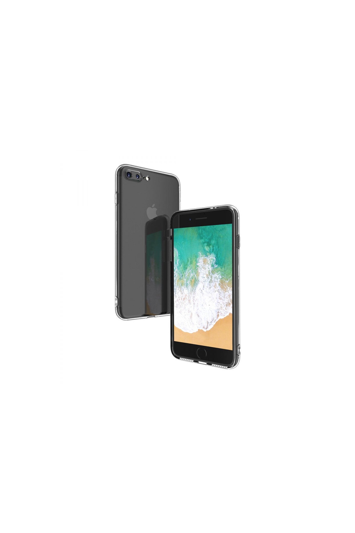 Apple iPhone 8 Plus Uyumlu Kılıf Deluxe 2mm Şeffaf Silikon