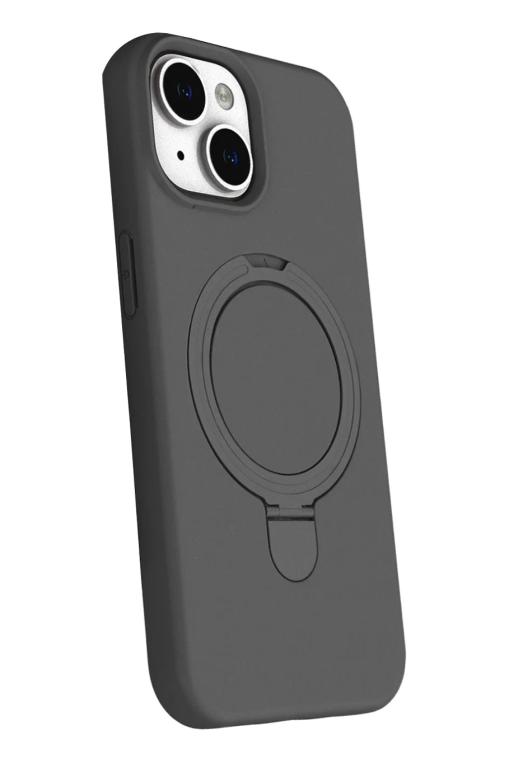 Apple iPhone 15 Plus Uyumlu Regal Magsafe Standlı Kapak - Titan Gri