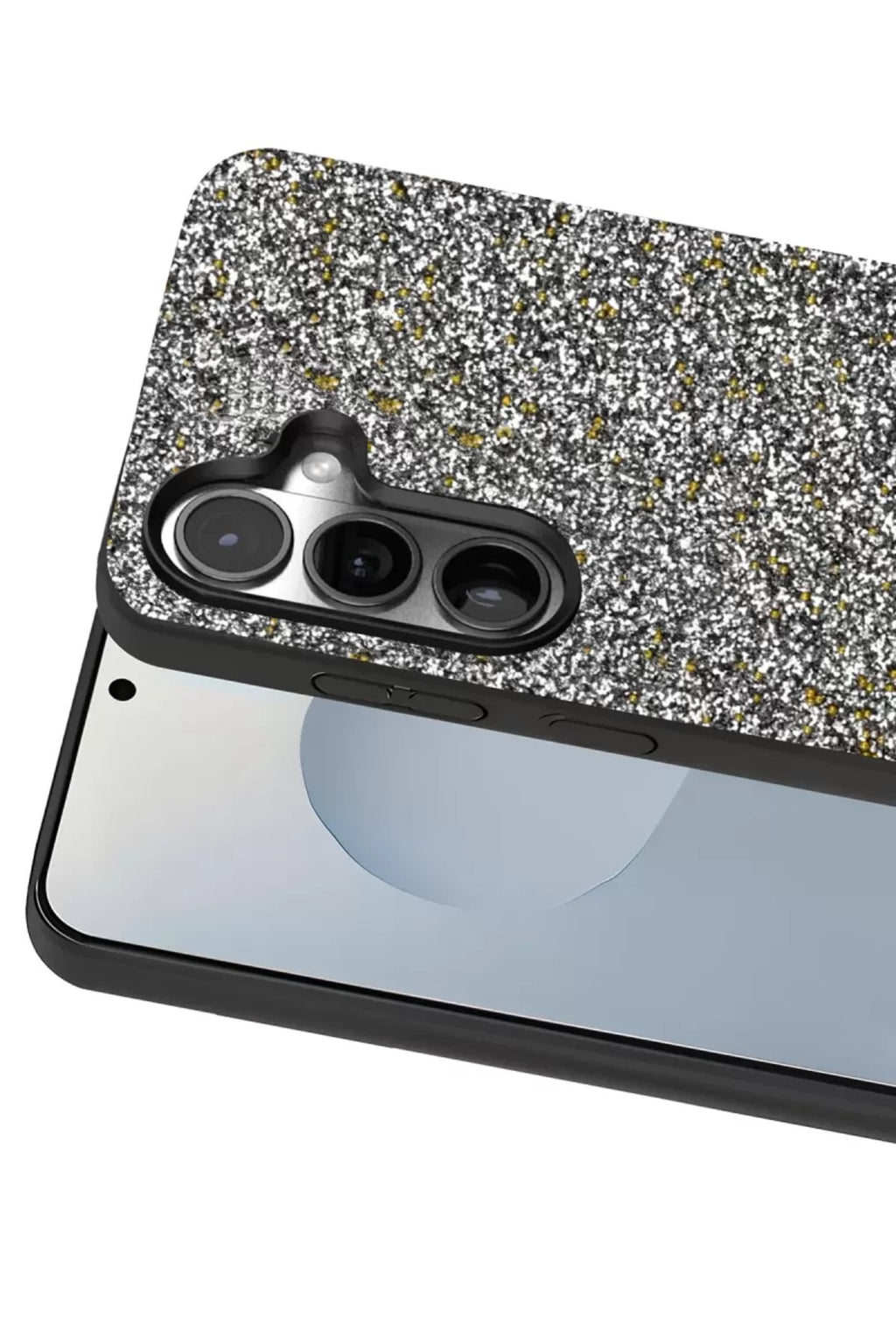 Onegif Samsung Galaxy S25 Plus Uyumlu Bright Simli Kapak - Gold