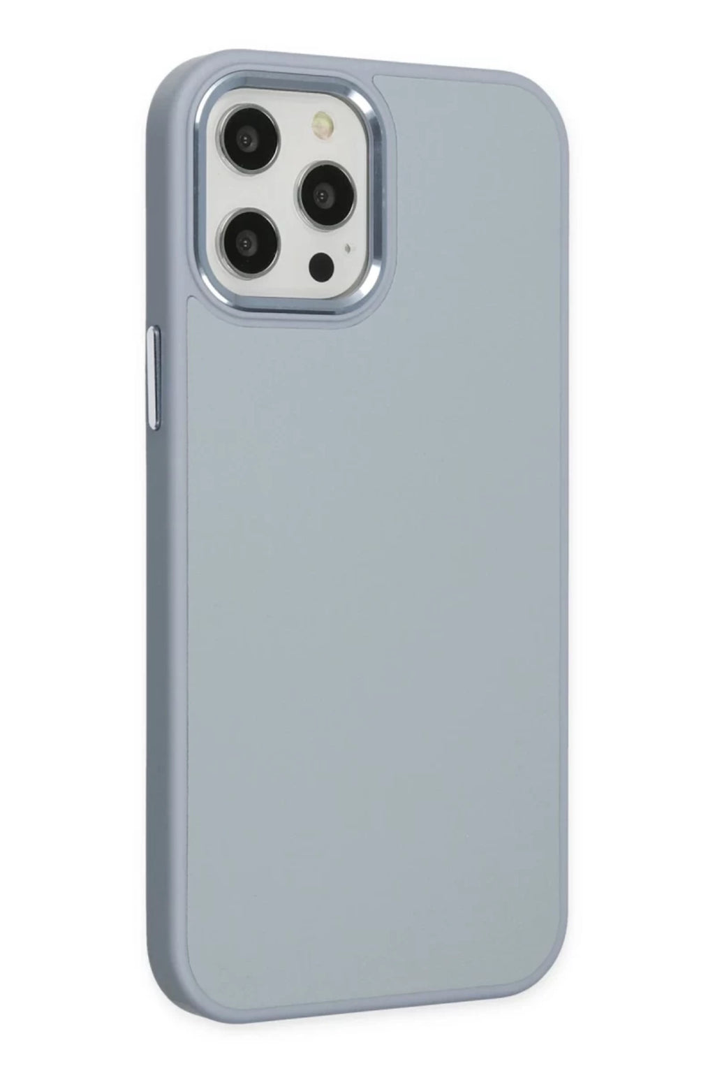 Apple iPhone 12 Pro Max Uyumlu Kılıf Asya Deri Silikon - Sierra Blue