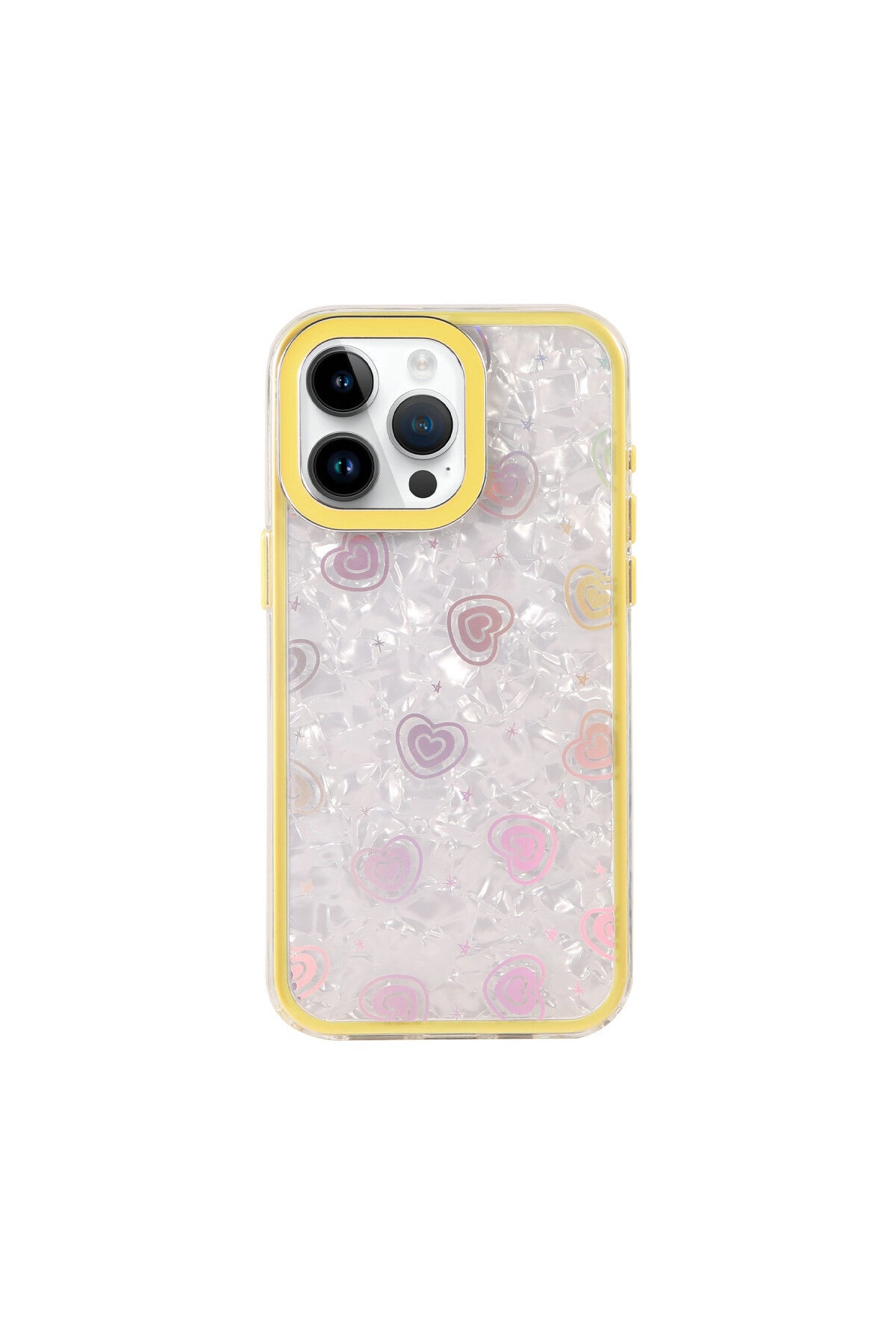Apple iPhone 15 Pro Max Uyumlu Lumi Desenli Kapak - Sarı