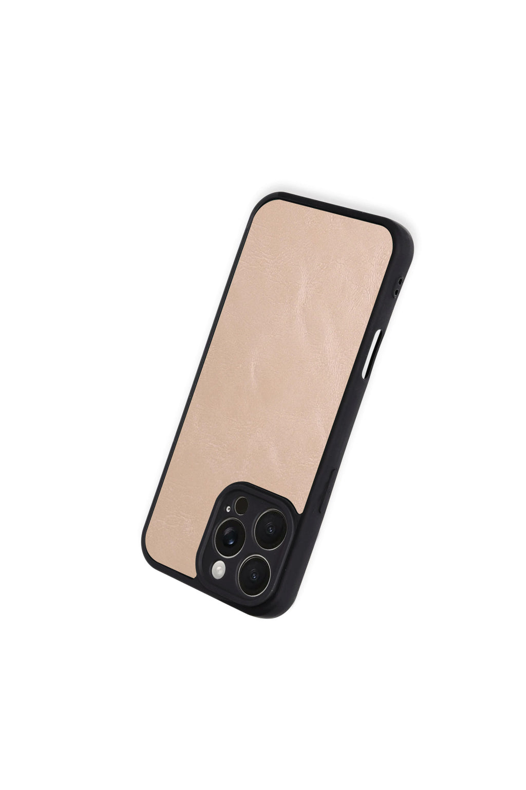 Apple iPhone 16 Pro Max Uyumlu Kılıf Aras Deri Kapak - Pudra
