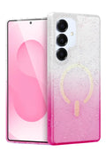 Samsung Galaxy S25 Uyumlu Pummel Shiny Magsafe Kapak - Pembe