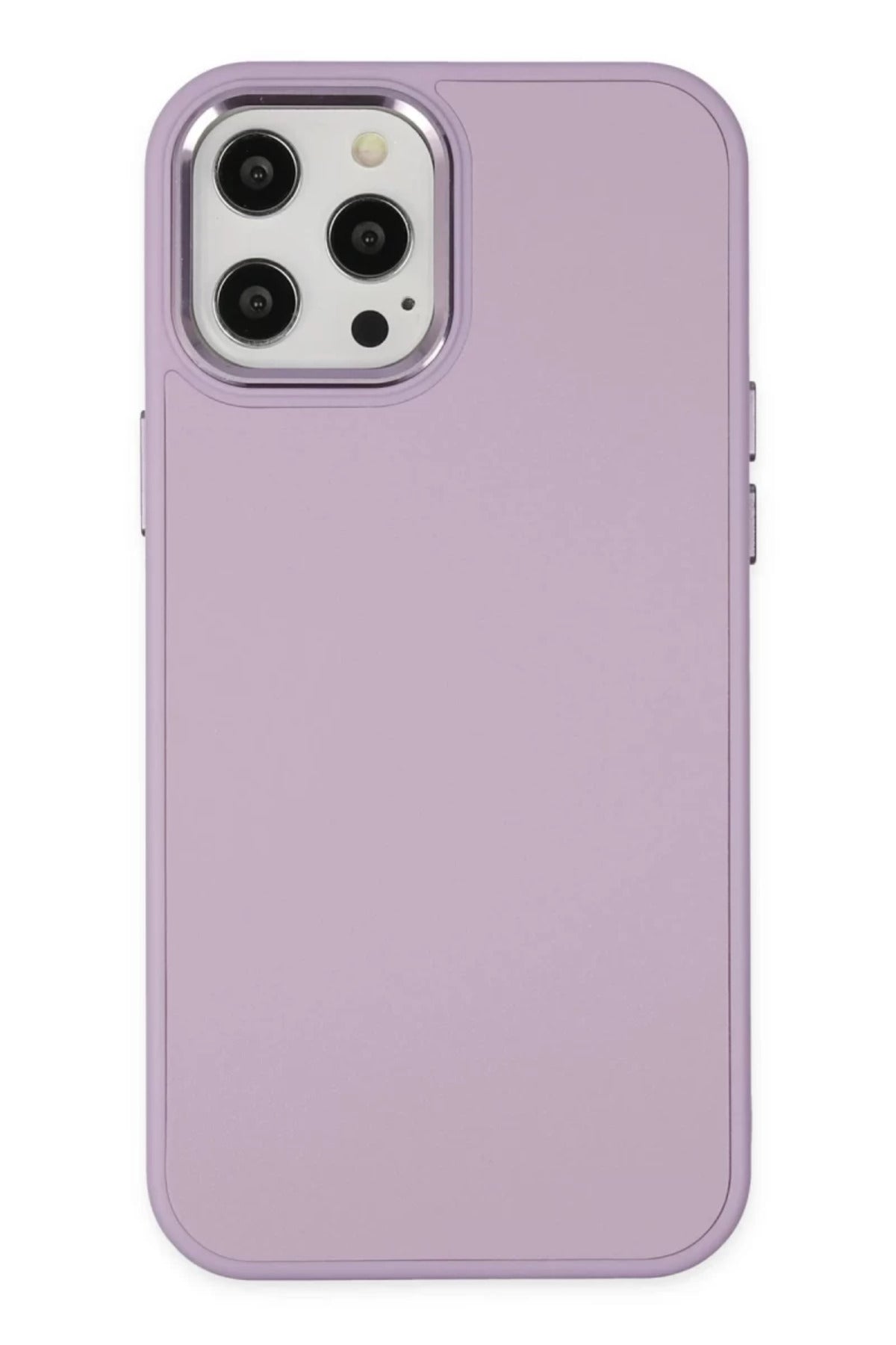 Apple iPhone 12 Pro Max Uyumlu Kılıf Asya Deri Silikon - Lila